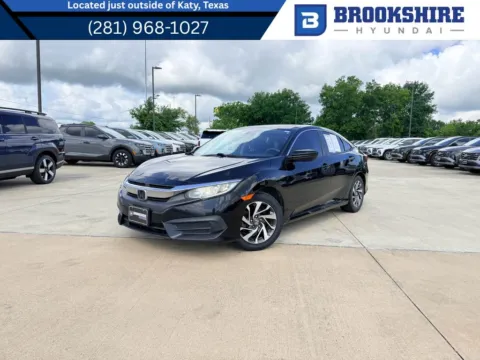 Black 2016 Honda Civic EX for sale in Irving, TX