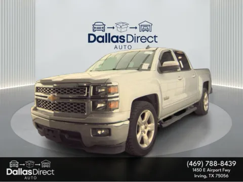 Silver 2015 Chevrolet Silverado LT for sale in Irving, TX