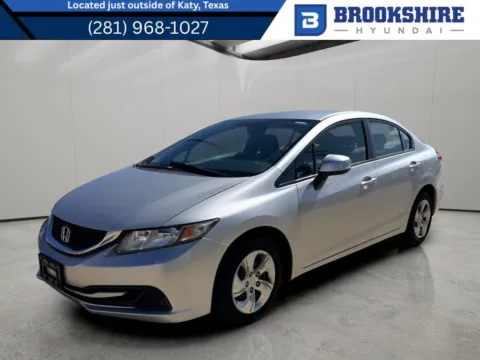 Silver 2013 Honda Civic LX for sale in Irving, TX
