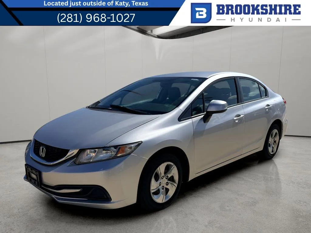 Silver 2013 Honda Civic LX for sale in Irving, TX
