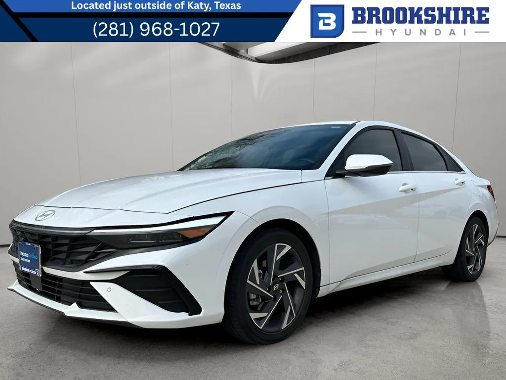 White 2024 Hyundai Elantra Hybrid Limited for sale in Irving, TX