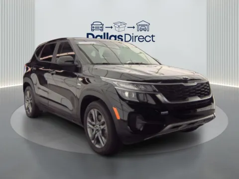 Black 2021 Kia Seltos LX for sale in Irving, TX