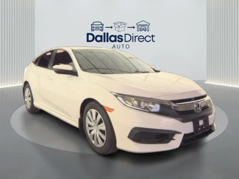 White 2017 Honda Civic LX for sale in Irving, TX