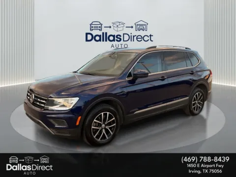 Blue 2021 Volkswagen Tiguan SE R-Line Black for sale in Irving, TX