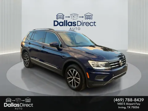 Blue 2021 Volkswagen Tiguan SE R-Line Black for sale in Irving, TX