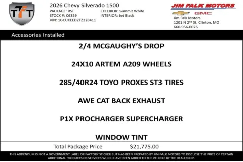 Photos of 2026 Chevrolet Silverado 1500 RST for sale in Clinton, MO at Jim Falk Motors
