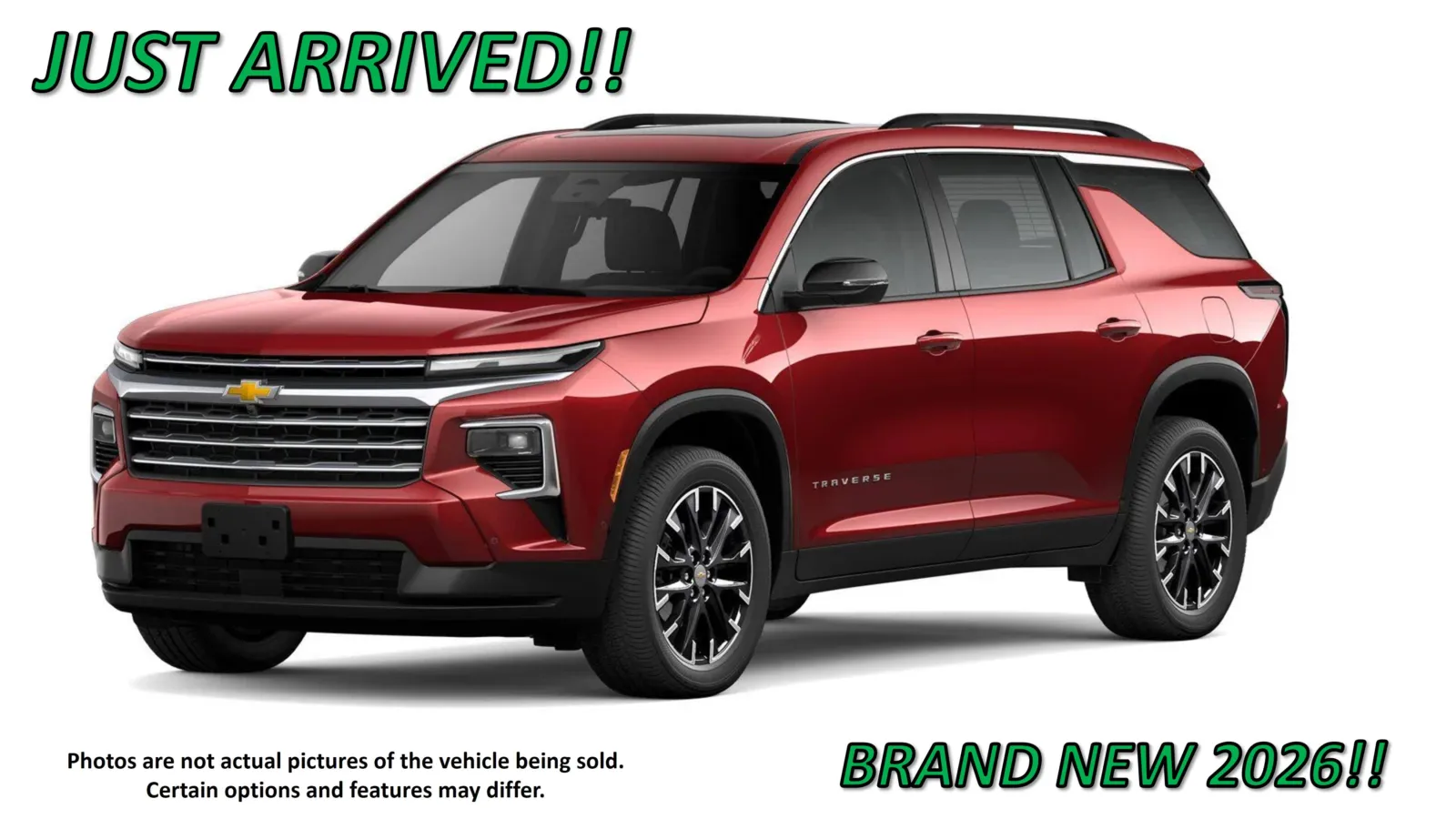 Red 2026 Chevrolet Traverse AWD LT for sale in Clinton, MO