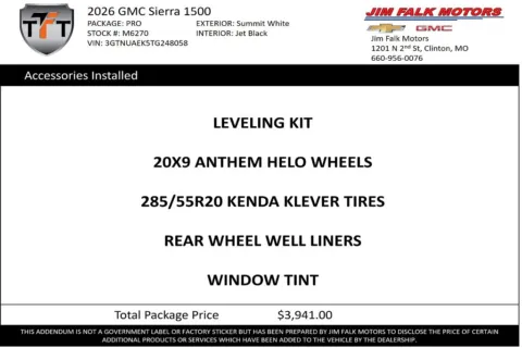Photos of 2026 GMC Sierra 1500 Pro for sale in Clinton, MO at Jim Falk Motors