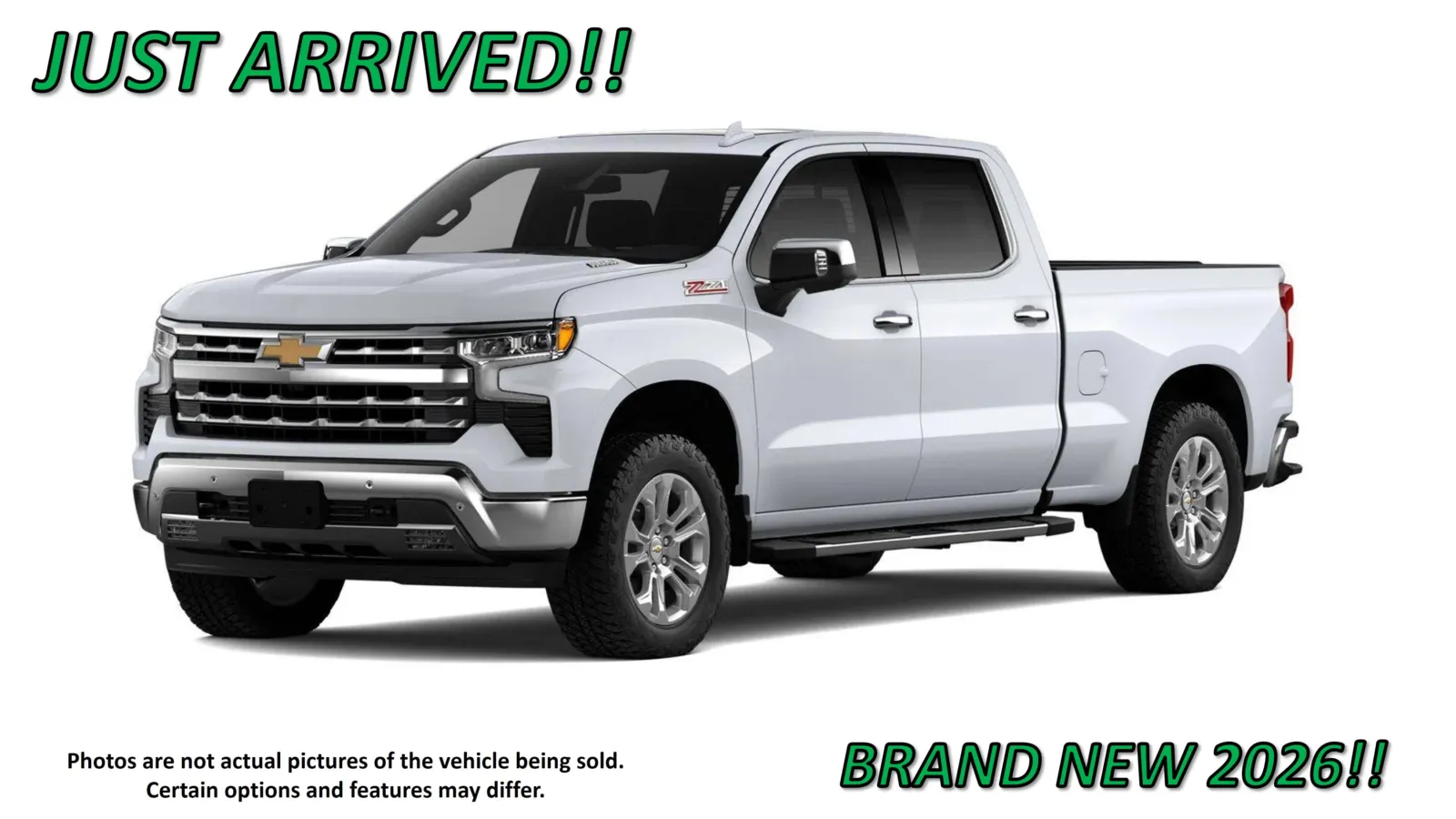 White 2026 Chevrolet Silverado 1500 LTZ for sale in Clinton, MO