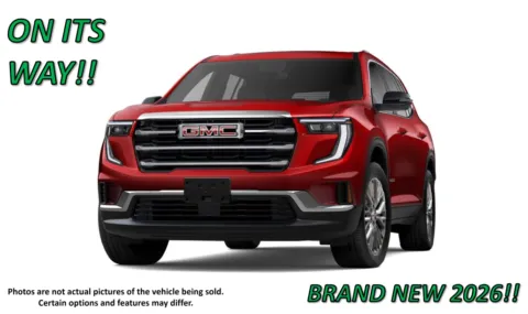 Red 2026 GMC Acadia FWD Elevation for sale in Clinton, MO