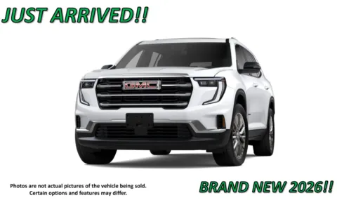 White 2026 GMC Acadia FWD Elevation for sale in Clinton, MO