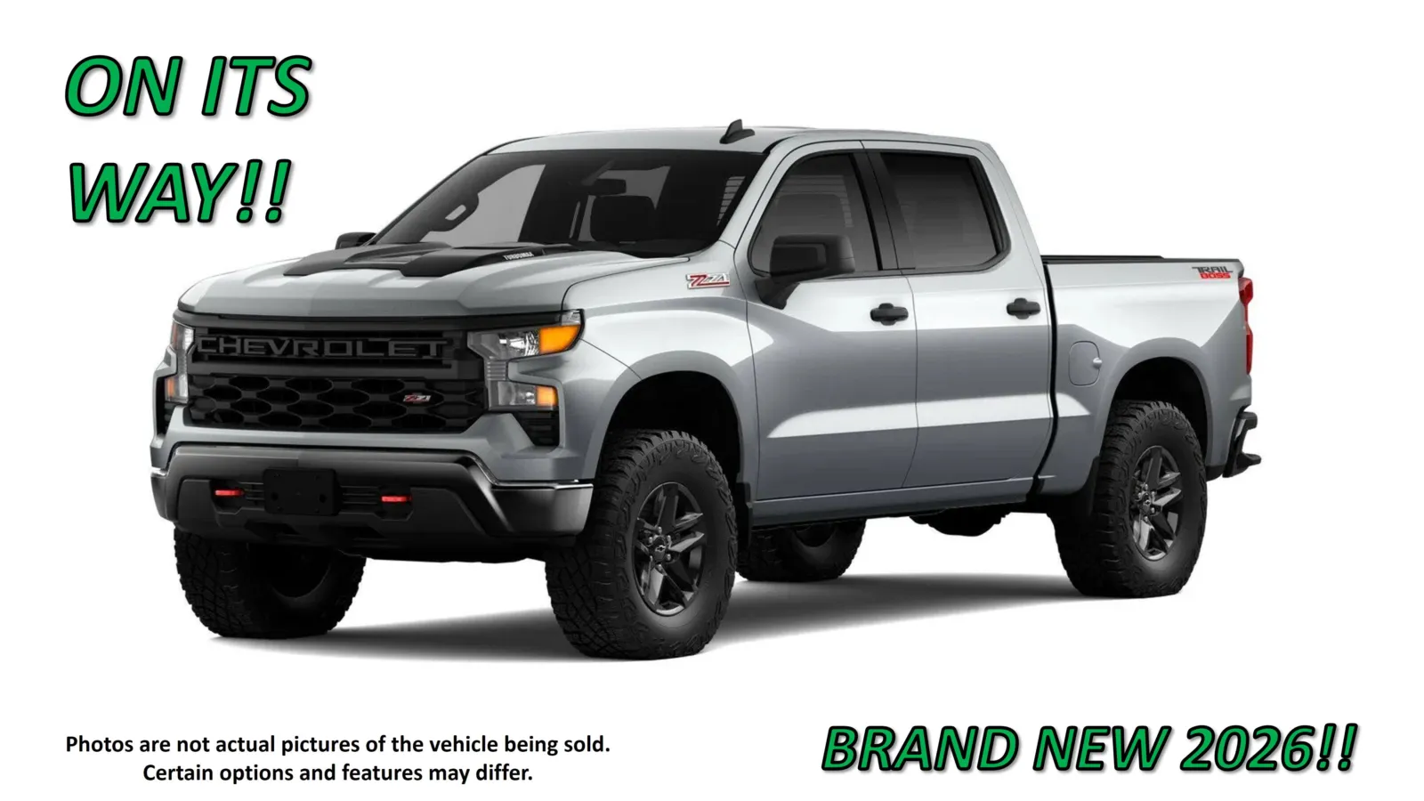 Gray 2026 Chevrolet Silverado 1500 Custom Trail Boss for sale in Clinton, MO