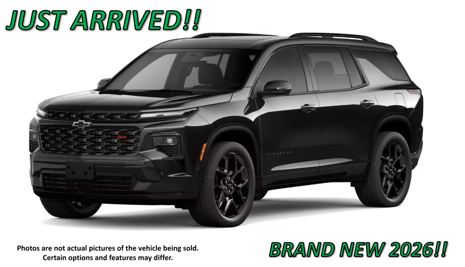 Black 2026 Chevrolet Traverse AWD RS for sale in Clinton, MO