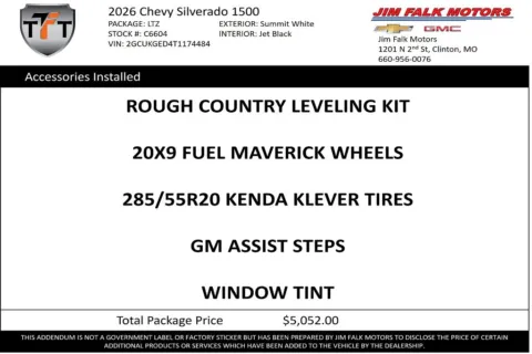 Photos of 2026 Chevrolet Silverado 1500 LTZ for sale in Clinton, MO at Jim Falk Motors