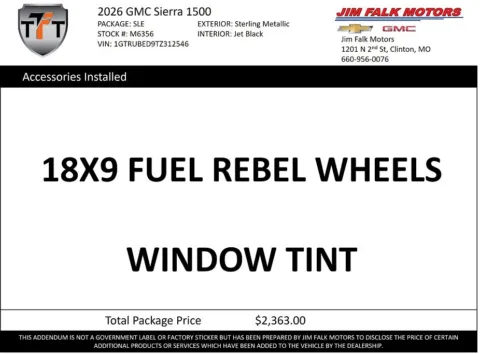 Photos of 2026 GMC Sierra 1500 SLE for sale in Clinton, MO at Jim Falk Motors
