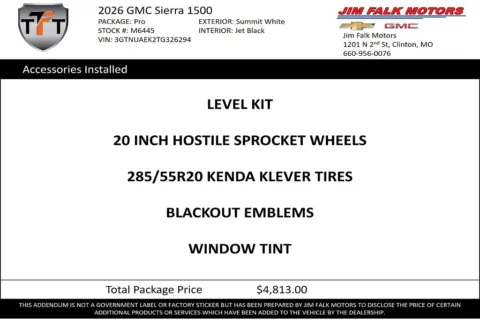Photos of 2026 GMC Sierra 1500 Pro for sale in Clinton, MO at Jim Falk Motors