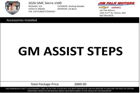 Photos of 2026 GMC Sierra 1500 SLE for sale in Clinton, MO at Jim Falk Motors