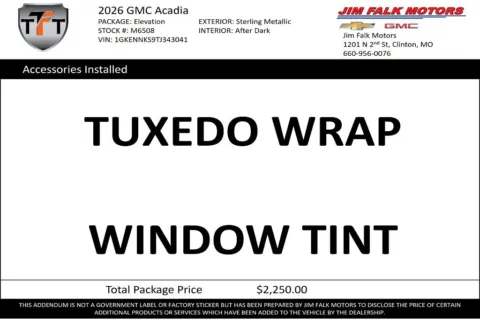 Photos of 2026 GMC Acadia Elevation for sale in Clinton, MO at Jim Falk Motors