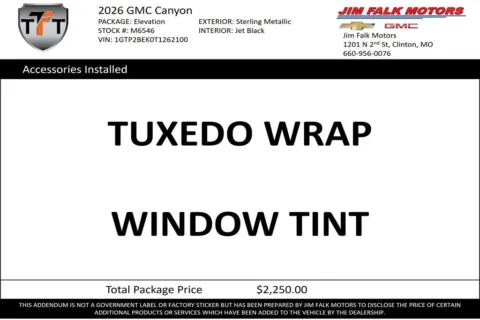 Photos of 2026 GMC Canyon Elevation for sale in Clinton, MO at Jim Falk Motors