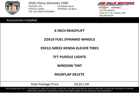 Photos of 2026 Chevrolet Silverado 1500 RST for sale in Clinton, MO at Jim Falk Motors