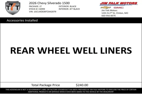 Photos of 2026 Chevrolet Silverado 1500 LT for sale in Clinton, MO at Jim Falk Motors