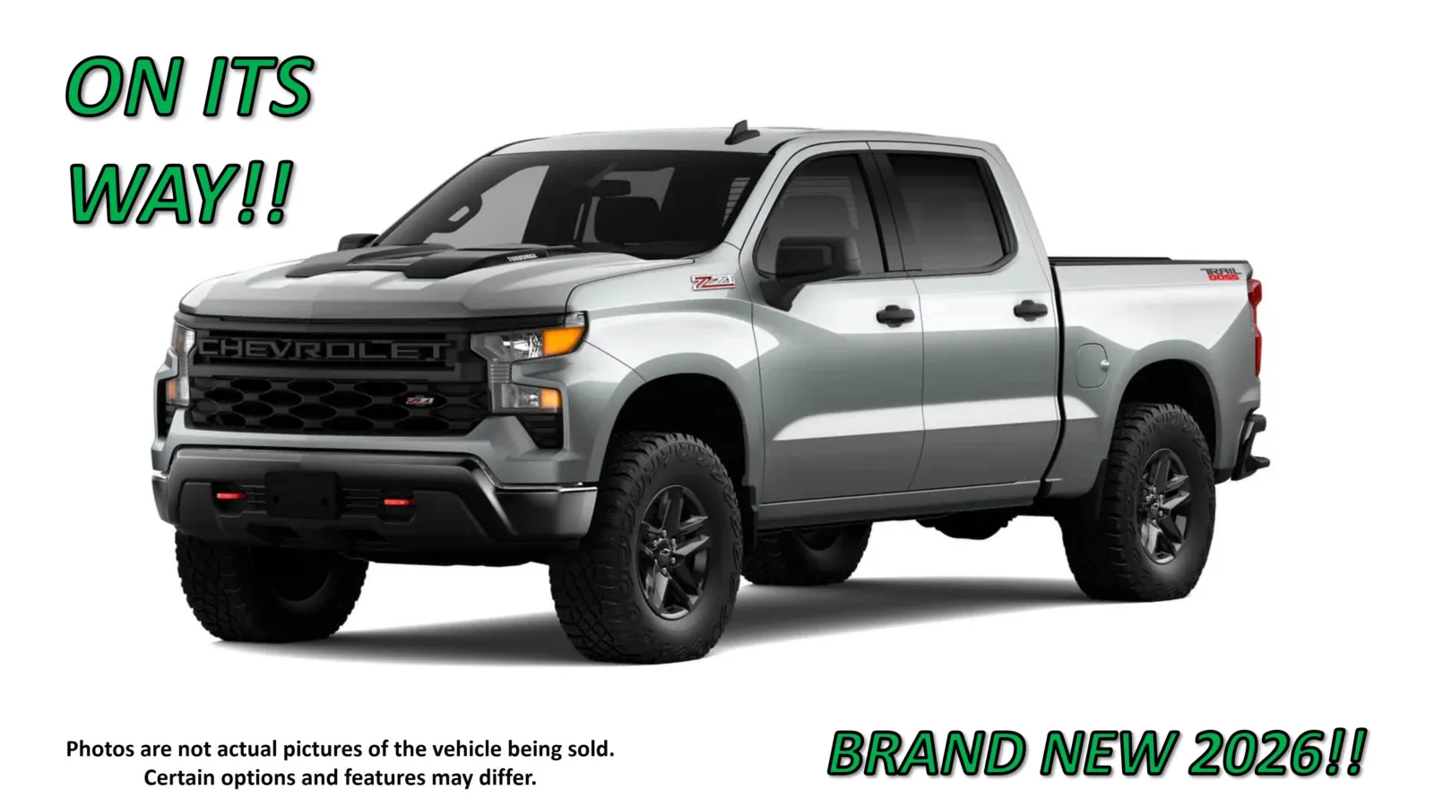 Gray 2026 Chevrolet Silverado 1500 Custom Trail Boss for sale in Clinton, MO