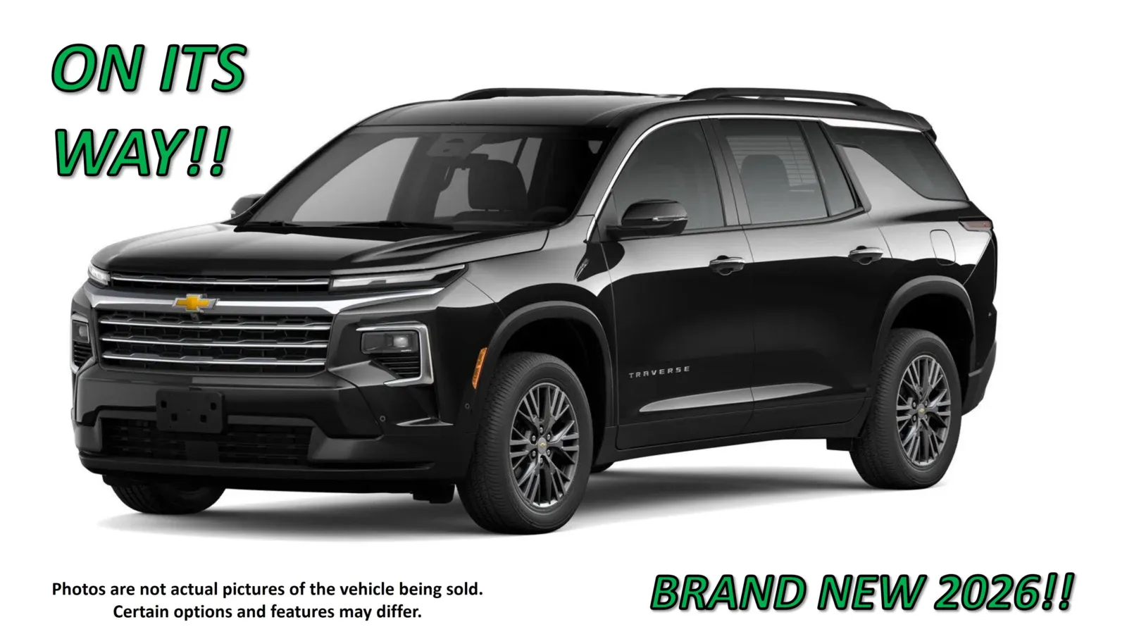 Black 2026 Chevrolet Traverse LT for sale in Clinton, MO