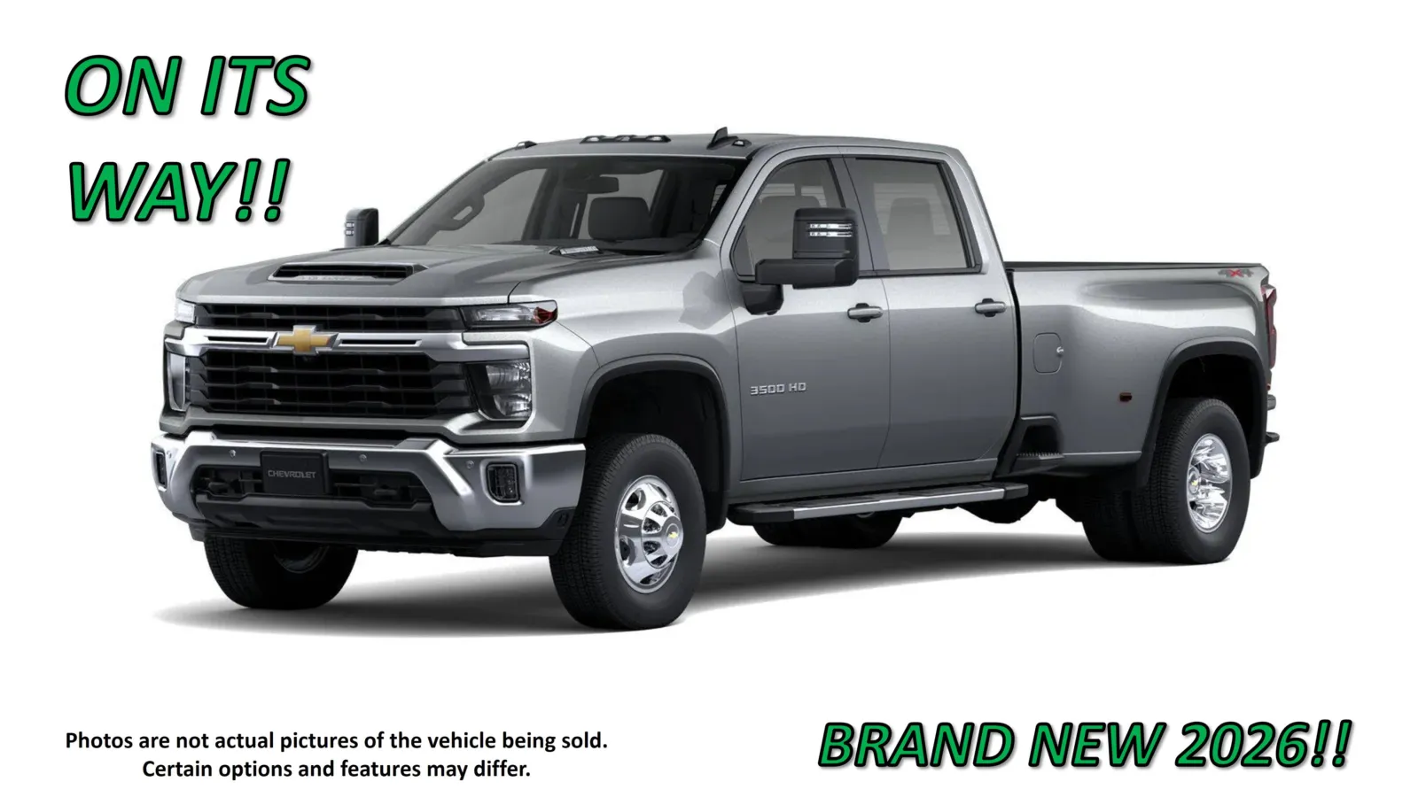 Gray 2026 Chevrolet Silverado 3500 HD LT for sale in Clinton, MO