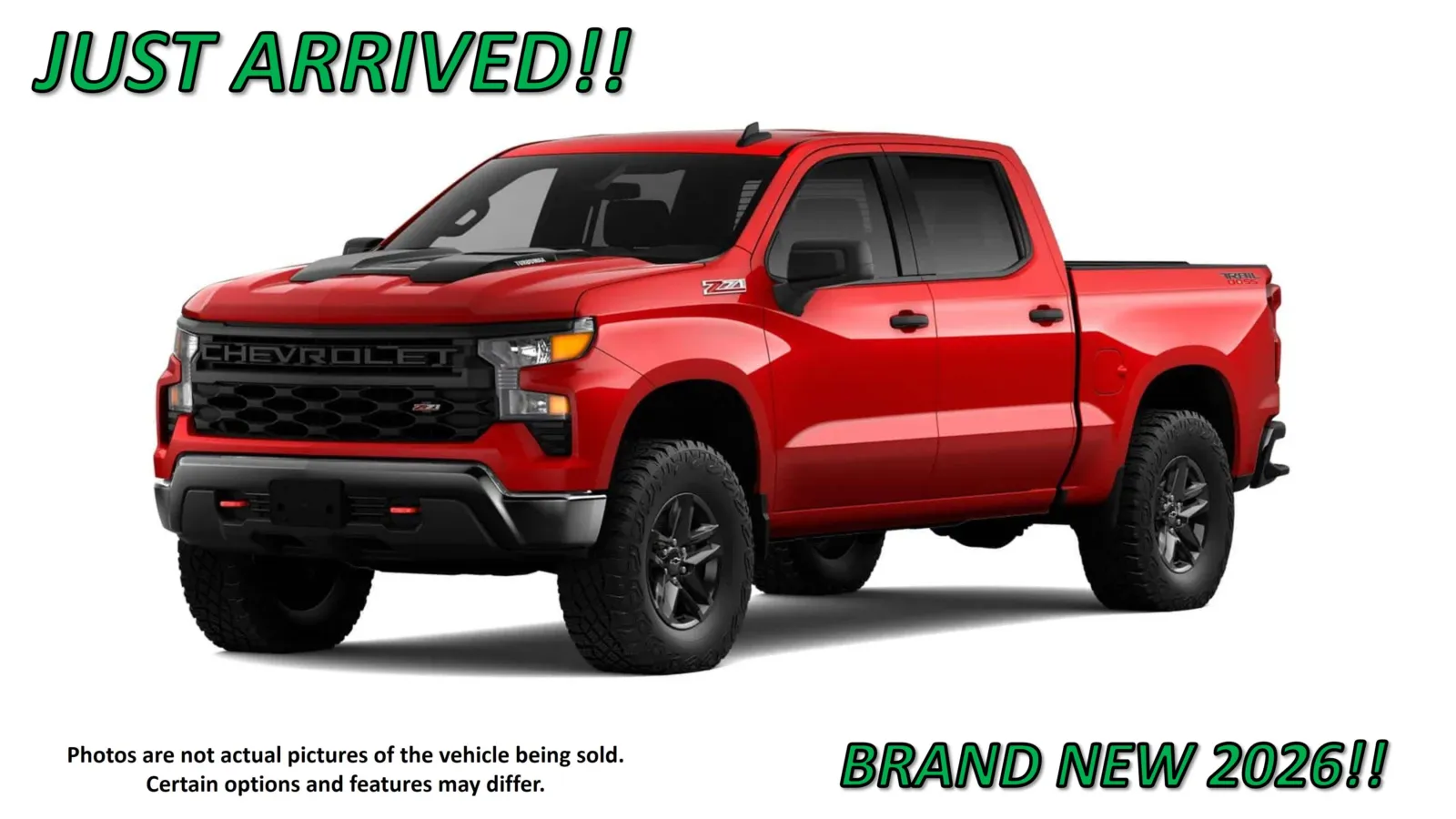 Red 2026 Chevrolet Silverado 1500 Custom Trail Boss for sale in Clinton, MO