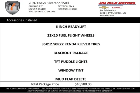 Photos of 2026 Chevrolet Silverado 1500 RST for sale in Clinton, MO at Jim Falk Motors