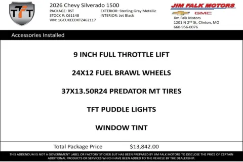 Photos of 2026 Chevrolet Silverado 1500 RST for sale in Clinton, MO at Jim Falk Motors