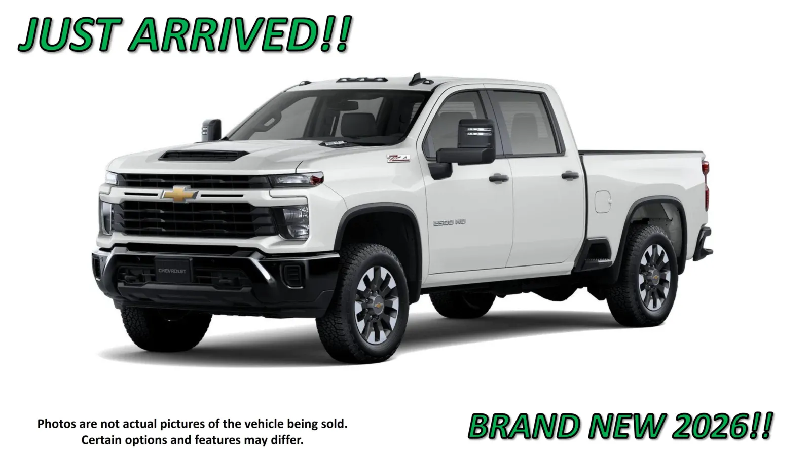 White 2026 Chevrolet Silverado 2500 HD Custom for sale in Clinton, MO