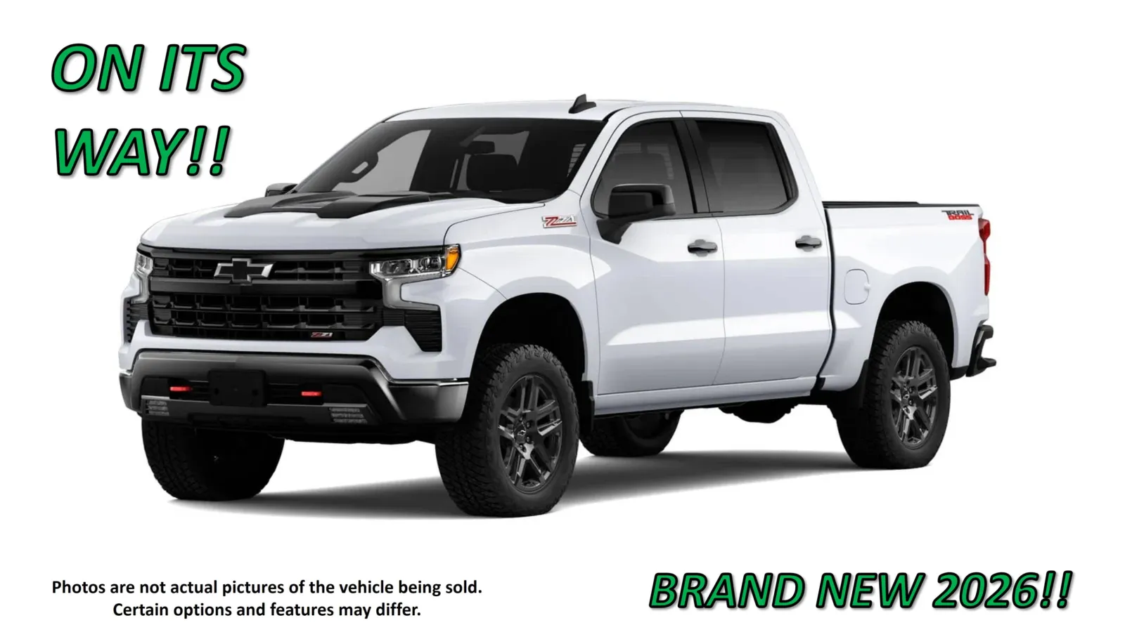 White 2026 Chevrolet Silverado 1500 LT Trail Boss for sale in Clinton, MO
