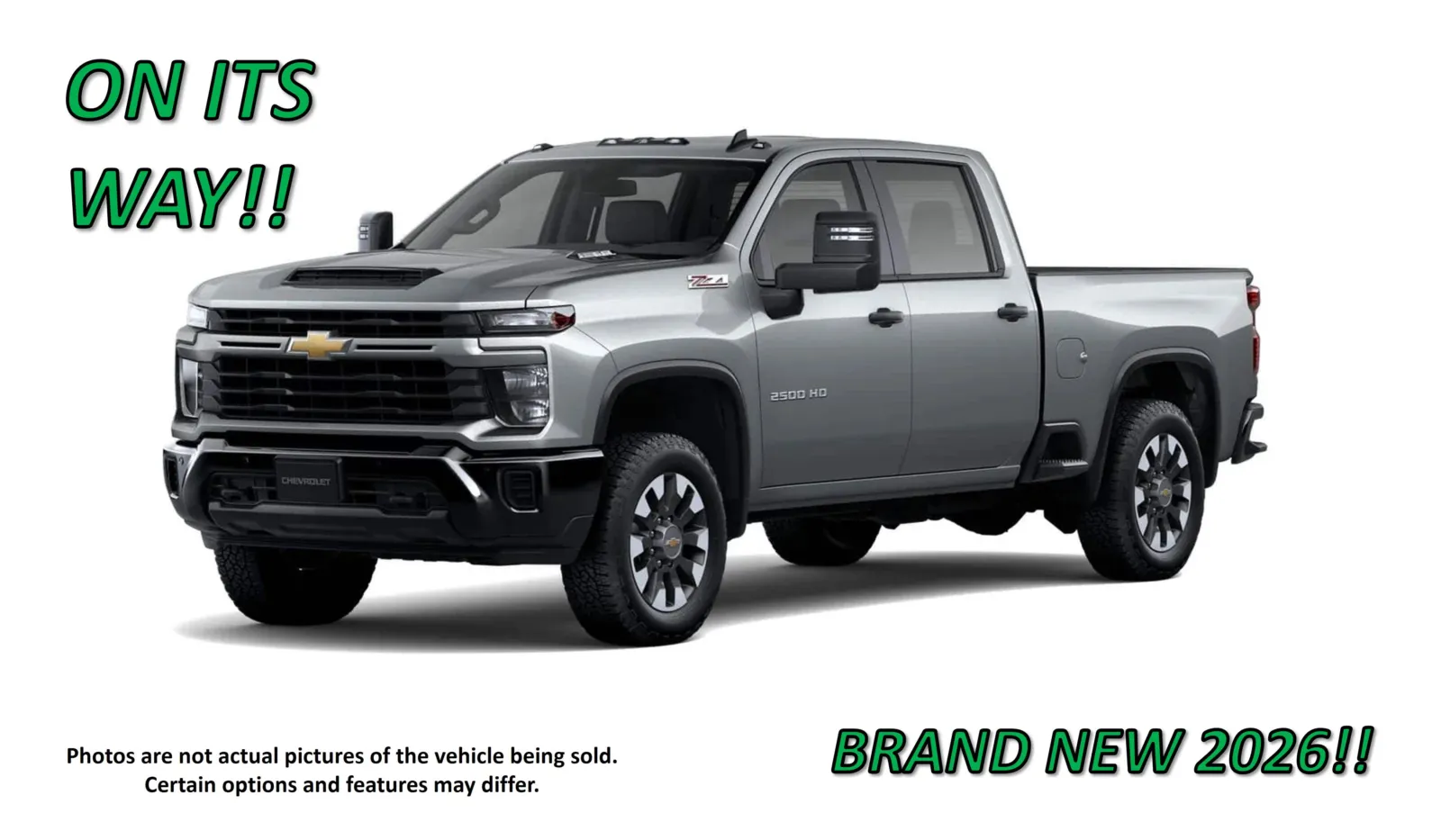 Gray 2026 Chevrolet Silverado 2500 HD Custom for sale in Clinton, MO