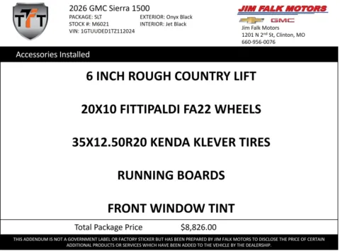 Photos of 2026 GMC Sierra 1500 SLT for sale in Clinton, MO at Jim Falk Motors