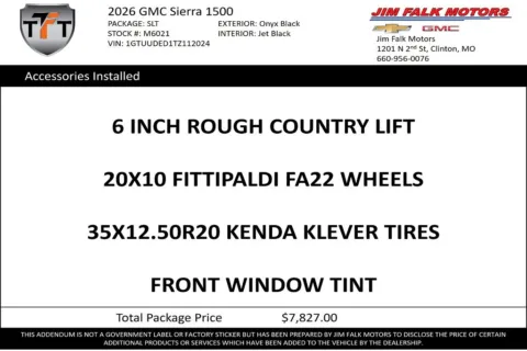 Photos of 2026 GMC Sierra 1500 SLT for sale in Clinton, MO at Jim Falk Motors