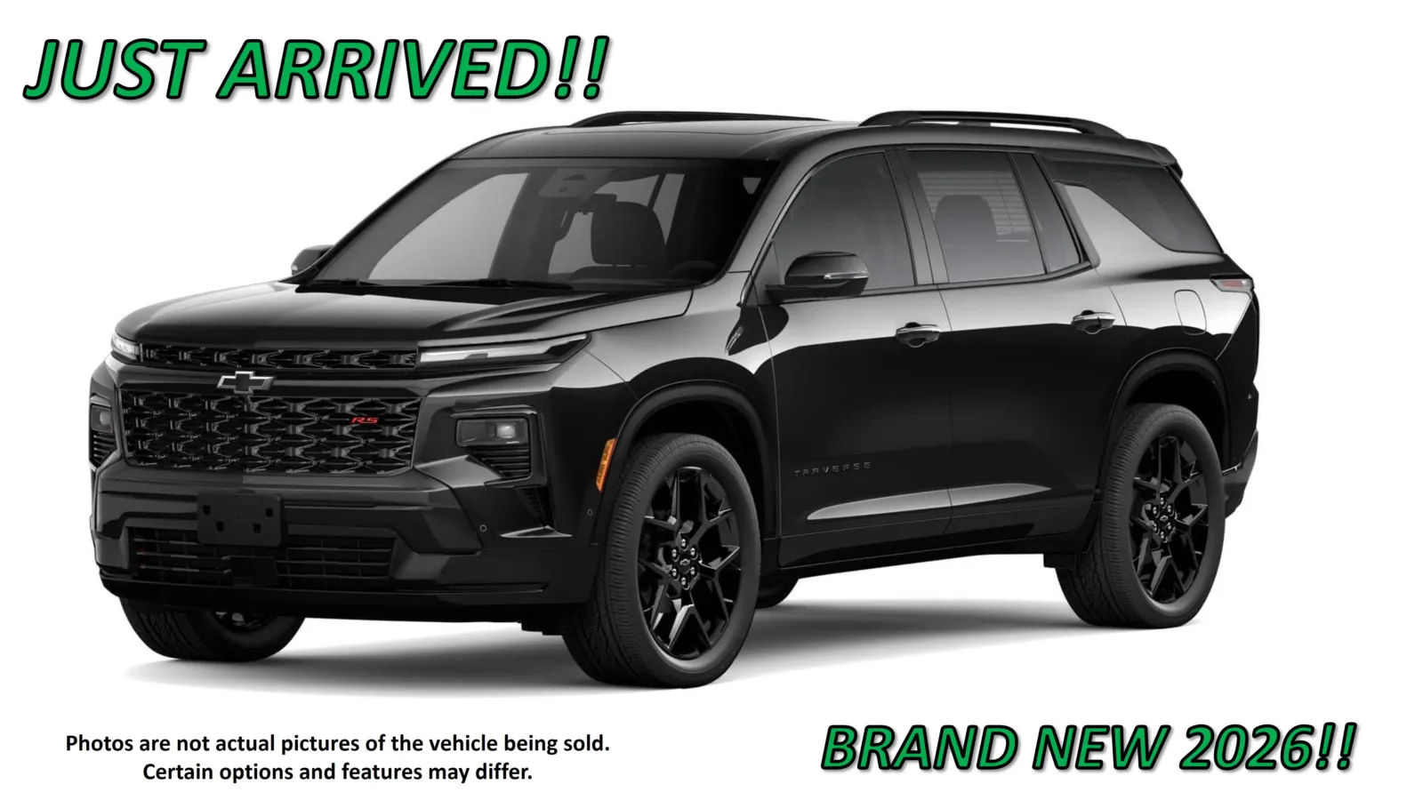 Black 2026 Chevrolet Traverse AWD RS for sale in Clinton, MO
