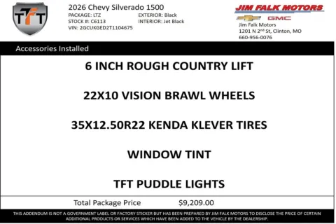 Photos of 2026 Chevrolet Silverado 1500 LTZ for sale in Clinton, MO at Jim Falk Motors