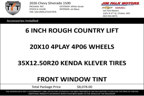 Photos of 2026 Chevrolet Silverado 1500 RST for sale in Clinton, MO at Jim Falk Motors