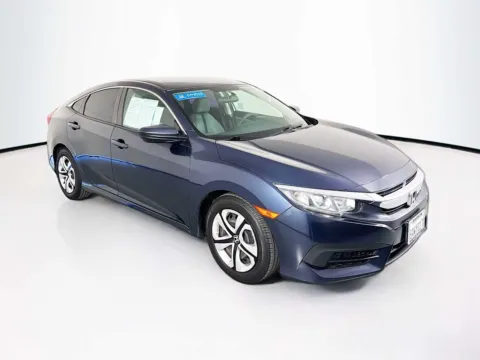 Blue 2017 Honda Civic LX for sale in Indio, CA