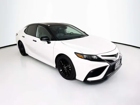White 2021 Toyota Camry SE Nightshade for sale in Indio, CA
