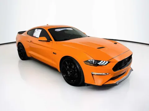 Orange 2021 Ford Mustang GT Premium for sale in Indio, CA