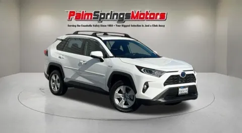 White 2019 Toyota RAV4 Hybrid XLE for sale in Indio, CA