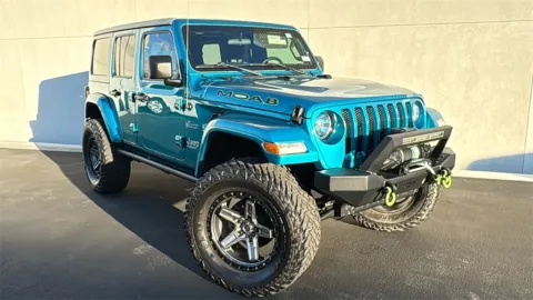 Blue 2020 Jeep Wrangler Unlimited Sport S for sale in Indio, CA