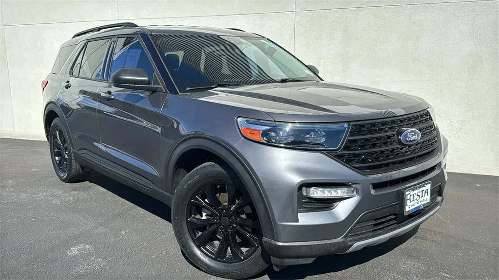 Gray 2021 Ford Explorer XLT for sale in Indio, CA