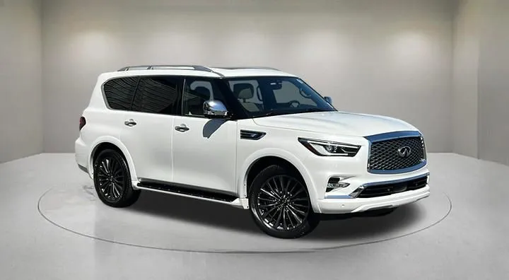 White 2023 INFINITI QX80 Sensory for sale in Indio, CA