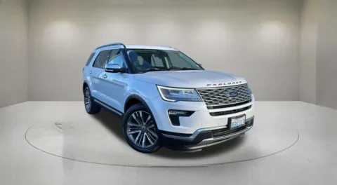 White 2019 Ford Explorer Platinum for sale in Indio, CA
