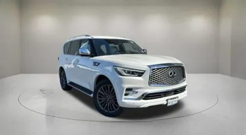 White 2023 INFINITI QX80 Sensory for sale in Indio, CA