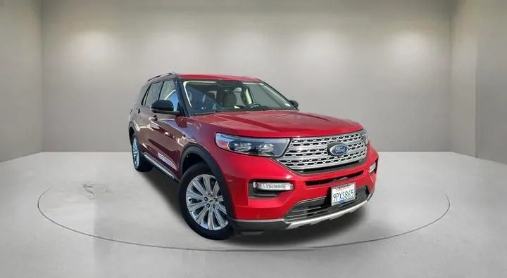 Red 2021 Ford Explorer Limited for sale in Indio, CA