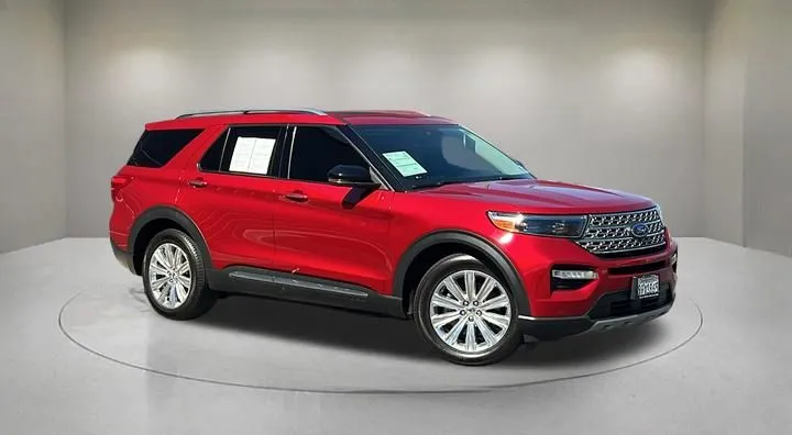 Red 2021 Ford Explorer Limited for sale in Indio, CA